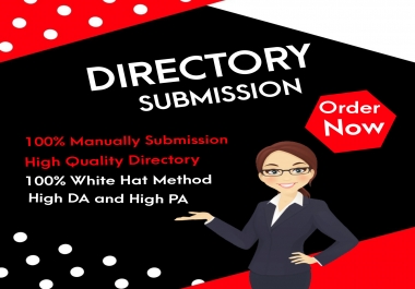 I will manually create 100 high authority directory submission backlinks