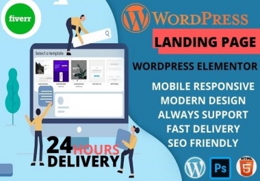 I will design modern responsive wordpress landing page