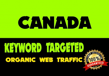 I will drive real organic web CANADA web traffic