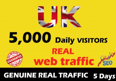 I will send genuine UK real organic web traffic