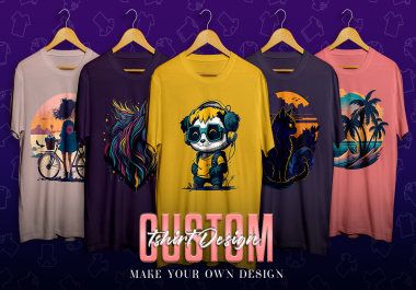 I will create custom illustration and minimalist t shirt design