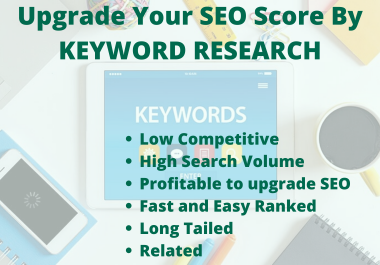 5 High Ranked Keywords with Competitor analysis to Upgrade SEO Score