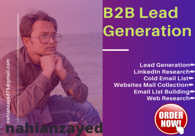 I will do b2b lead generation and all type of lead