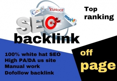 i will do high authority manual off page seo backlinks and dofollow link building service