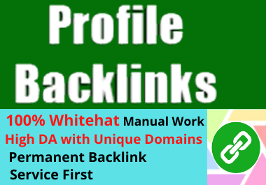 20 Profile backlink on high authority website permanent link building must rank your website
