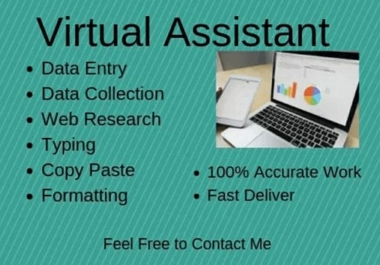 Virtual Assistant Data entry Data Analysis Reports