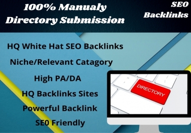 I will do high quality 100 Directory Submission Backlinks manually