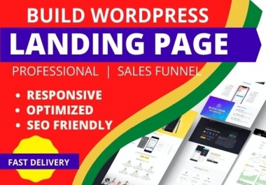 I will create custom wordpress landing page design