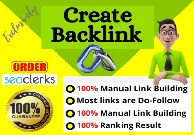 Create 100 professional backlink for your website or blog