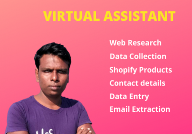 I will be your virtual assistant and web research
