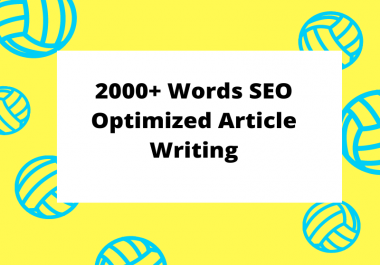 2000 words effective SEO article writing