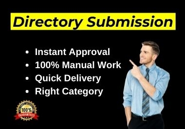 Manually 100 Live Directory Submissions on Instant Approval USA directories