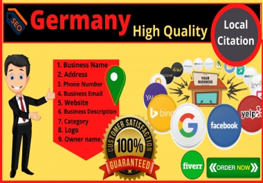 I will do 200 Germany local citations for your business directory