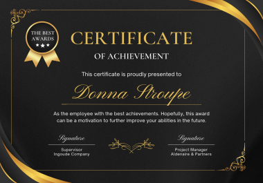 Your Achievements,  Your Style Custom Certificate Designs in 24 Hours