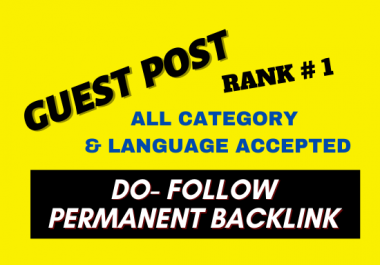 Write and Publish 10 Guest Post on High authority website unique content