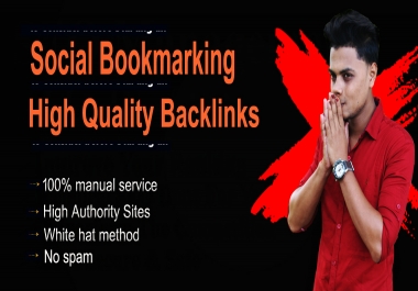 I will create social bookmarking dofollow SEO Backlinks on high Authority sites