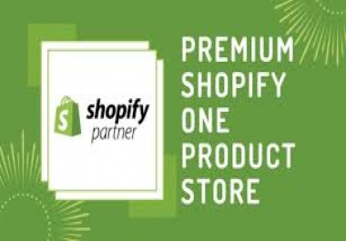 I will create one product shopify dropshipping store,  website