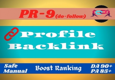 I will do pr9 profile backlinks to get 1st page