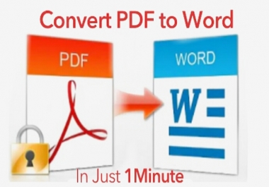 I will file conversion pdf to word,  html,  images,  pages and any format in 1hours