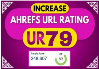 I will increase ahrefs url rating ur 79 plus