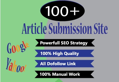 I will do 50 article submission job for manual SEO dofollow backlinks