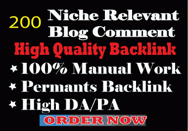 I will create 55 Niche Relevant Blog Comment seo backlin with high quality DA PA in manually