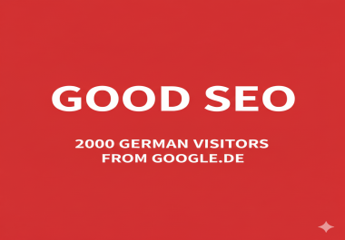 Website Traffic from DE,  2000 visitors,  Service from Google. de