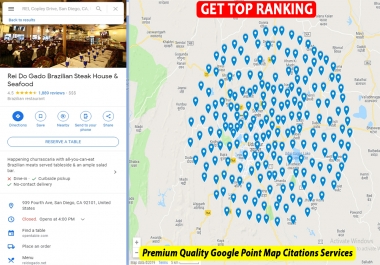 I will make 2000 google point map citation for local business