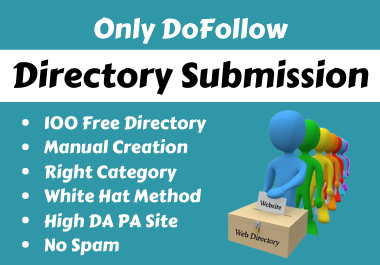 Manually Created 100 Free Directory Submission Backlinks To Rank Up Website