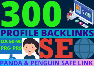 300 High quality manual profile backlinks at best price