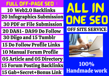Complete All In one Off page SEO Permanent LinkBuilding to Your Boost Search Engine Ranking