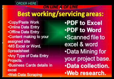 I will convert pdf to excel,  word,  google spreadsheet