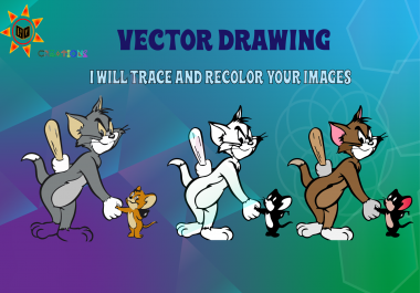 I will vectorize your raster images into traced, recolored, sketched vector files