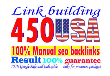 I will create authority 450 trusted SEO backlinks,  link building