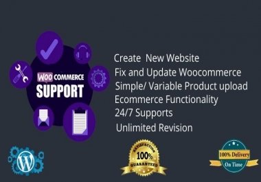 I will build your woocommerce wordpress website,  fix and update woocommerce