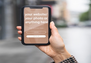 i will put your website name,  your photo or any text on awesome 3 smart phones