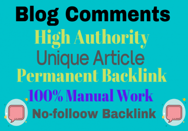 50 Blog Comments with High-Authoriry Permanent Backlink