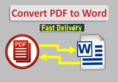 I will Convert PDF to Word or Excel within 24 hours