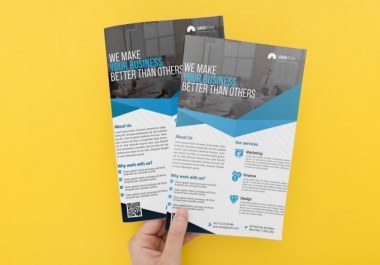 I will design one pager,  flyer,  one sheet,  media kit