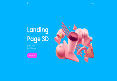 Responsive Landing Page For CPA Offers 3D. HTML5-CSS3-JavaScript