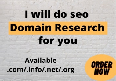 I will do seo Domain research for you