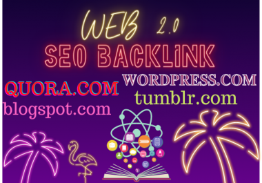 60 Web 2.0 Backlinks For Google Rankings with High Authority Website Permanent