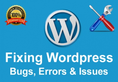 I will fix wordpress errors,  issues and bugs