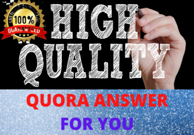 30 High Quality Quora Answers Posting With Guaranteed Targeted Traffic