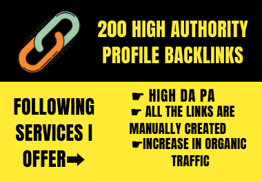 I Will Build a 200 Social Profile Backlinks