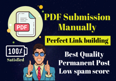 Manually 70 PDF Posting on high Authority pdf Submits Sites Permanent post