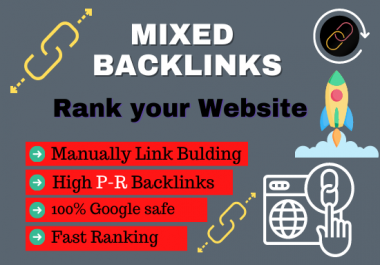 120 High PR Mixed Backlinks help to ranking your website fast on google top social,  pdf,  guest post