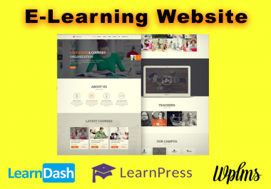 I will create E-Learning Website