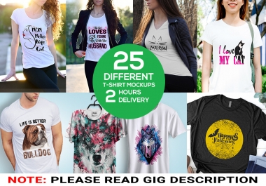 I will create awesome realistic t shirt,  hoodie mockups