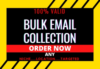 I will collect Niche Targeted BULK EMAIL,  USA Email,  EMAIL BLAST,  CAMPAIGN